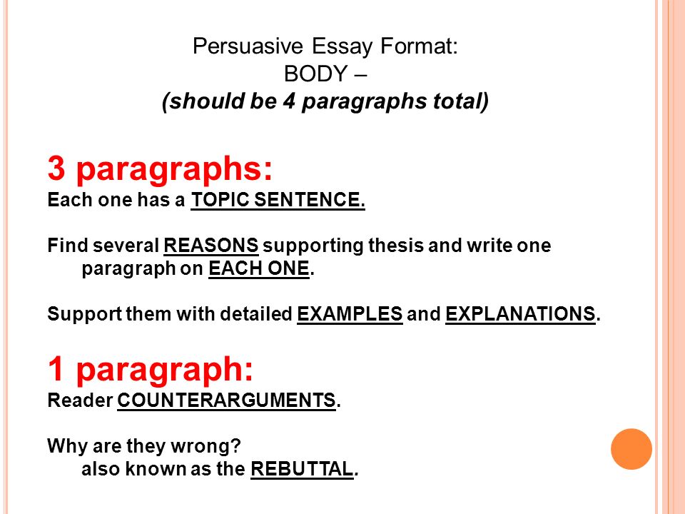 Ending sentence for a persuasive essay